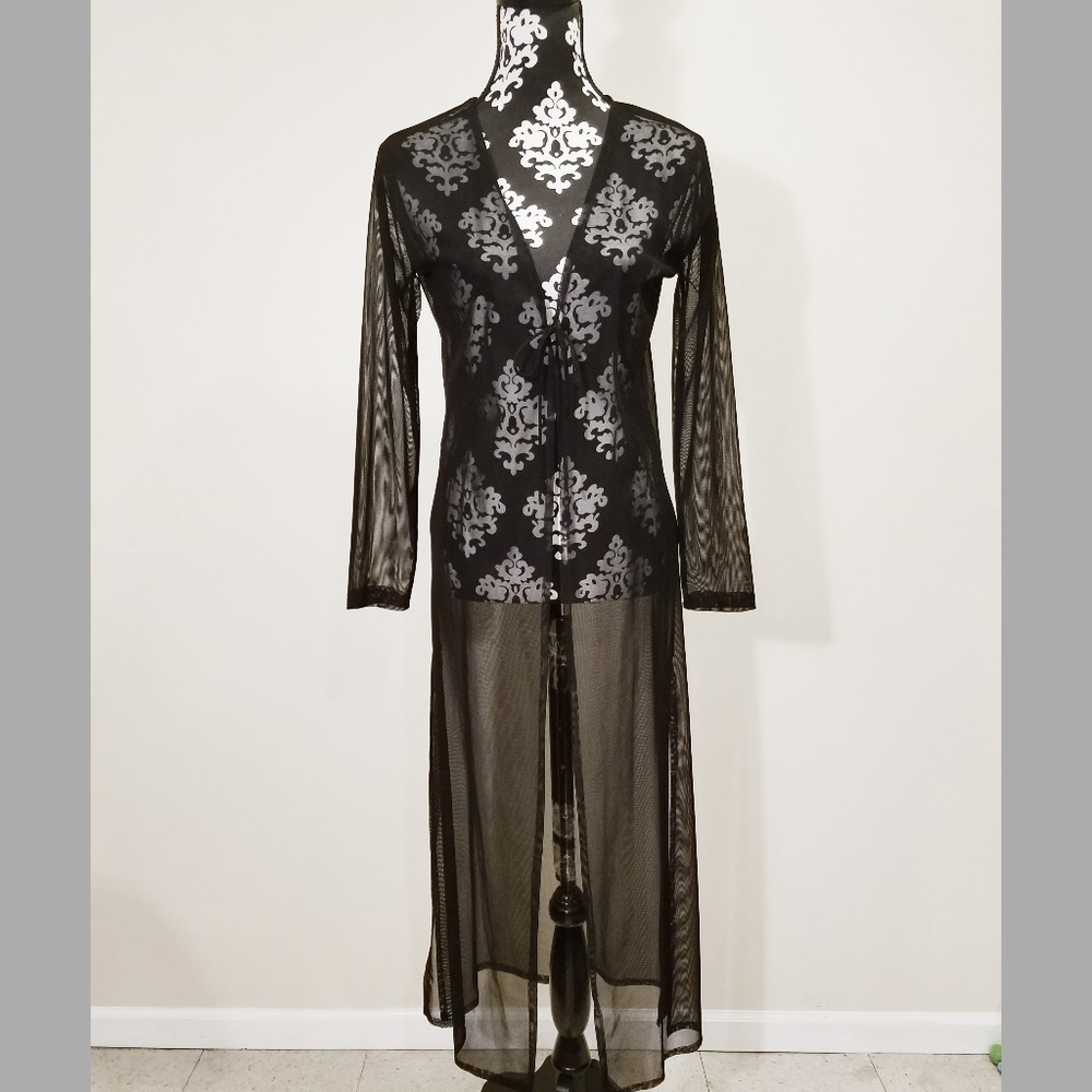 Sheer Black Cape / Kimono
